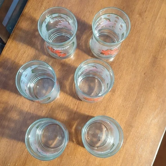 6 Coca-Cola Christmas Holiday Glass drinking Cups 14 oz excellent condition - Picture 4 of 8